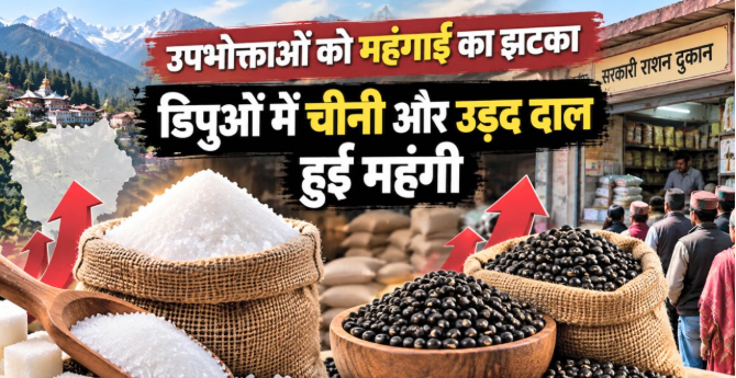 हिमाचल में त्योहार से पहले एपीएल परिवारों को झटका, डिपुओं में महंगी हुई चीनी और उड़द दाल; चीनी 52 और उड़द दाल 117 रुपये किलो, 13 किलो मिलेगा आटा