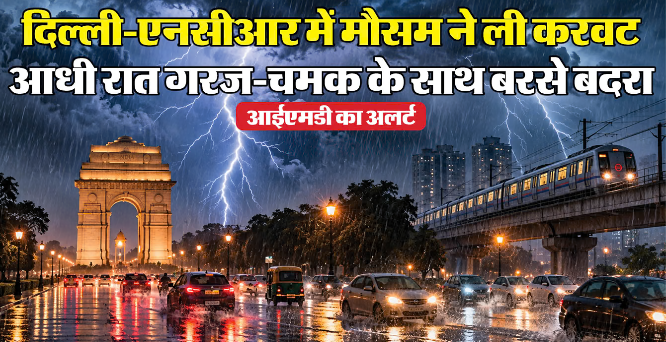 दिल्ली-NCR में झमाझम बारिश से बदला मौसम, तापमान में गिरावट; गौतमबुद्ध नगर में ऑरेंज अलर्ट