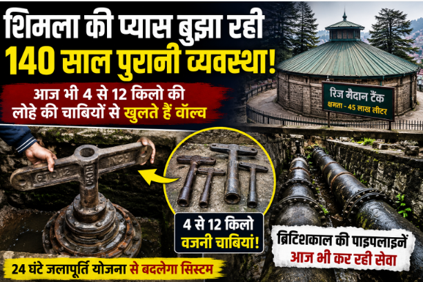 140 साल पुरानी ब्रिटिशकालीन जल व्यवस्था के भरोसे शिमला, आज भी भारी लोहे की चाबियों से खुलते हैं पानी के वॉल्व