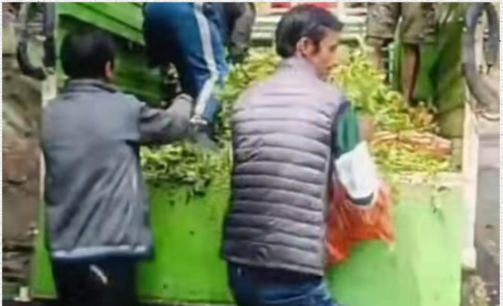 मंडी में किसानों की मजबूरी: सड़क बंद होने से नाले में बहानी पड़ी मूली और बंदगोभी, लाखों का नुकसान