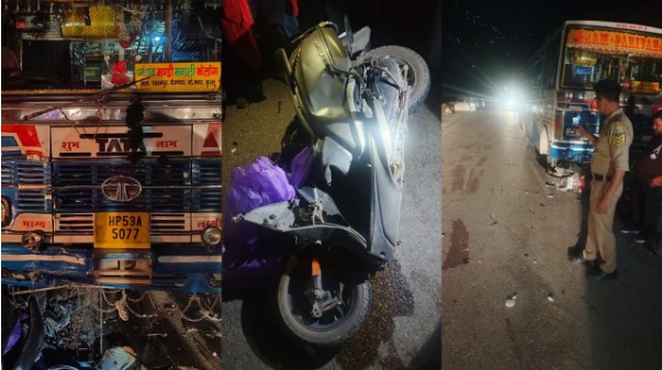 चंडीगढ़-मनाली NH पर दर्दनाक हादसा, बस-स्कूटी की टक्कर में दो युवाओं की मौत